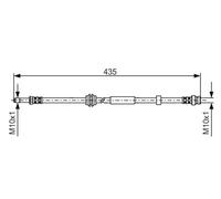 Tubo flessibile freno 1 987 481 023 BOSCH per VOLVO C70 II Cabriolet V50 S40 II
