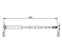 Tubo flessibile freno 1 987 481 051 BOSCH per CITROËN PEUGEOT