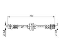 Tubo flessibile freno 1 987 481 185 BOSCH per FIAT BRAVO II STILO STILO VAN