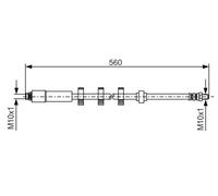 Tubo flessibile freno 1 987 481 290 BOSCH per PEUGEOT 406 Coupé