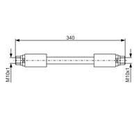 Tubo flessibile freno 1 987 481 301 BOSCH per AUDI A6 C6 Avant A6 C6
