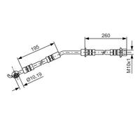 Tubo flessibile freno 1 987 481 408 BOSCH per DAIHATSU TOYOTA