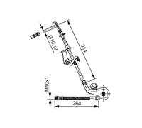 Tubo flessibile freno 1 987 481 427 BOSCH per CITROËN PEUGEOT