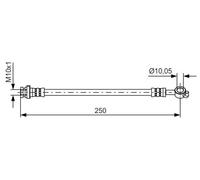Tubo flessibile freno 1 987 481 435 BOSCH per NISSAN QASHQAI / QASHQAI +2 I