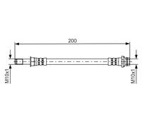 Tubo flessibile freno 1 987 481 443 BOSCH per FORD MONDEO IV Turnier S-MAX