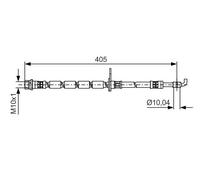 Tubo flessibile freno 1 987 481 524 BOSCH per FORD FIESTA VI FIESTA VI Van
