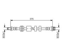 Tubo flessibile freno 1 987 481 563 BOSCH per VOLVO V60 I V70 III S80 II S60 II