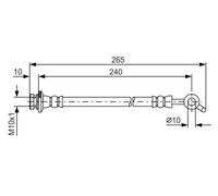 Tubo flessibile freno 1 987 481 571 BOSCH per NISSAN RENAULT