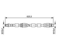 Tubo flessibile freno 1 987 481 589 BOSCH per BMW X5 X6