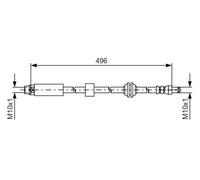 Tubo flessibile freno 1 987 481 590 BOSCH per BMW 5 Touring 5