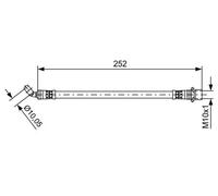 Tubo flessibile freno 1 987 481 662 BOSCH per TOYOTA LAND CRUISER PRADO