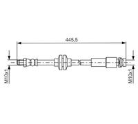 Tubo flessibile freno 1 987 481 668 BOSCH per FORD C-MAX II GRAND C-MAX