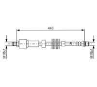 Tubo flessibile freno 1 987 481 688 BOSCH per CITROËN DS