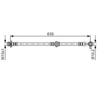 Tubo flessibile freno 1 987 481 696 BOSCH per NISSAN JUKE JUKE Van