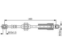 Tubo flessibile freno 1 987 481 809 BOSCH per OPEL SAAB CHEVROLET
