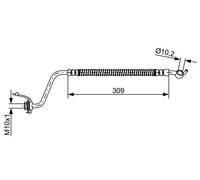 Tubo flessibile freno 1 987 481 889 BOSCH per HYUNDAI SANTA FÉ II