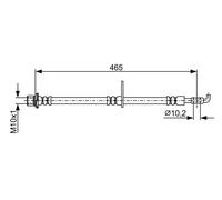 Tubo flessibile freno 1 987 481 924 BOSCH per TOYOTA RAV 4 III