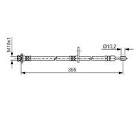 Tubo flessibile freno 1 987 481 A53 BOSCH per SUZUKI SX4 S-CROSS VITARA S-CROSS