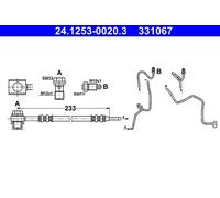 Tubo flessibile freno 24.1253-0020.3 ATE per AUDI SKODA VW SEAT