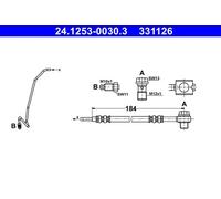 Tubo flessibile freno 24.1253-0030.3 ATE per VW AUDI SKODA