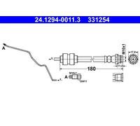 Tubo flessibile freno 24.1294-0011.3 ATE per FORD MONDEO IV Turnier MONDEO IV