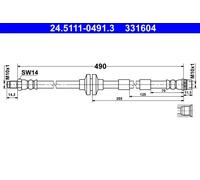 ATE 24.5111-0491.3 Tubo freno