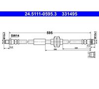 Tubo flessibile del freno ATE 24.5111-0595.3