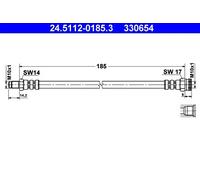 Tubo flessibile freno 24.5112-0185.3 ATE per FIAT PANDA STILO STILO Multi Wagon