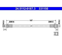 Tubo flessibile freno 24.5112-0187.3 ATE per FIAT LANCIA