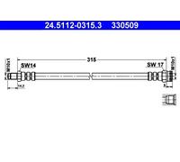 Tubo flessibile freno 24.5112-0315.3 ATE per PEUGEOT CITROËN SMART FIAT RENAULT