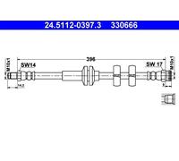 ATE 24.5112-0397.3 Flessibile Del Freno per Alfa Romeo