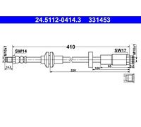 Tubo flessibile del freno ATE 24.5112-0414.3