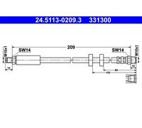 Tubo flessibile freno 24.5113-0209.3 ATE per AUDI V8 100 C4 Tre volumi A6 C4