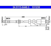 ATE 24.5113-0440.3 Tubo freno