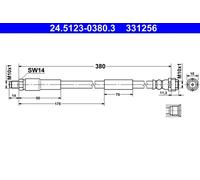Tubo flessibile freno 24.5123-0380.3 ATE per MERCEDES-BENZ CLASSE S CLASSE E CLS