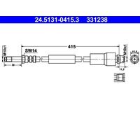 ATE 24.5131-0415.3 - Flessibile Del Freno