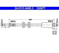 Tubo flessibile freno 24.5131-0495.3 ATE per MERCEDES-BENZ VITO Autobus CLASSE V