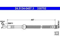 Tubo flessibile freno 24.5134-0457.3 ATE per RENAULT OPEL NISSAN