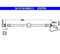 ATE 24.5134-0562.3 Tubo freno