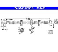 Tubo flessibile freno 24.5143-0535.3 ATE per MERCEDES-BENZ CLASSE M
