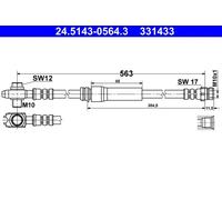 Tubo flessibile del freno ATE 24.5143-0564.3