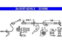 Tubo flessibile freno 24.5157-0218.3 ATE per OPEL ASTRA H Familiare ASTRA H
