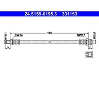 Tubo flessibile freno 24.5159-0195.3 ATE per MITSUBISHI PAJERO II PAJERO SPORT I