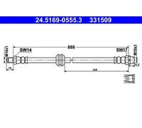 Tubo flessibile del freno ATE 24.5169-0555.3