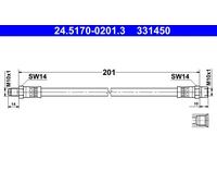 Tubo flessibile freno 24.5170-0201.3 ATE per BMW STEYR
