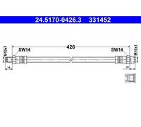 Flessibile Del Freno Ate 24-5170-0426-3 per Ford Mercedes Benz