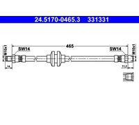 Tubo flessibile freno 24.5170-0465.3 ATE per VOLVO 480 440 460