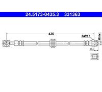 ATE Flessibile del freno per MINI 24.5173-0435.3