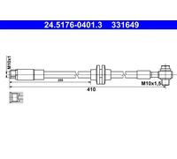 Tubo flessibile del freno ATE 24.5176-0401.3