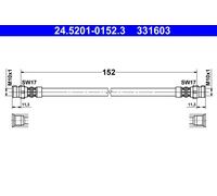 Tubo flessibile freno 24.5201-0152.3 ATE per VW SEAT SKODA